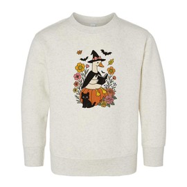 Goose Witch Read Book Kids Sweatshirt Toddler 2T Natural Heather