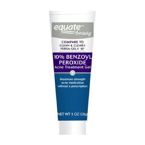 Equate 10% Benzoyl Peroxide Acne Treatment Gel, 1oz, Compare to Clean & Clear Persa-Gel 10