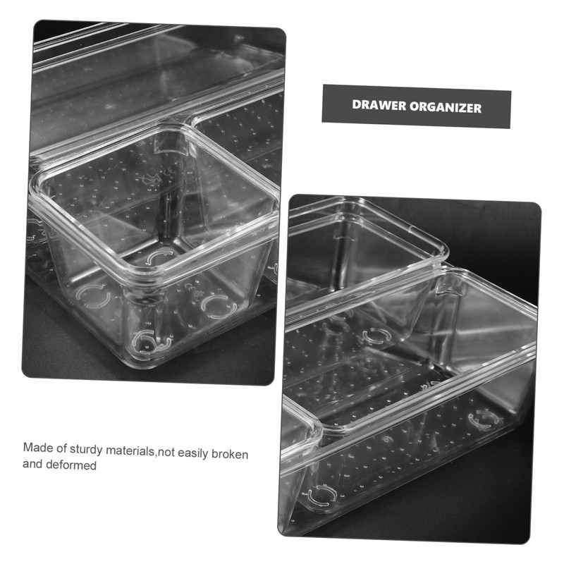 Mobestech 4pcs Kitchen Organizer Storage Box Filing Boxes Vanity Drawer