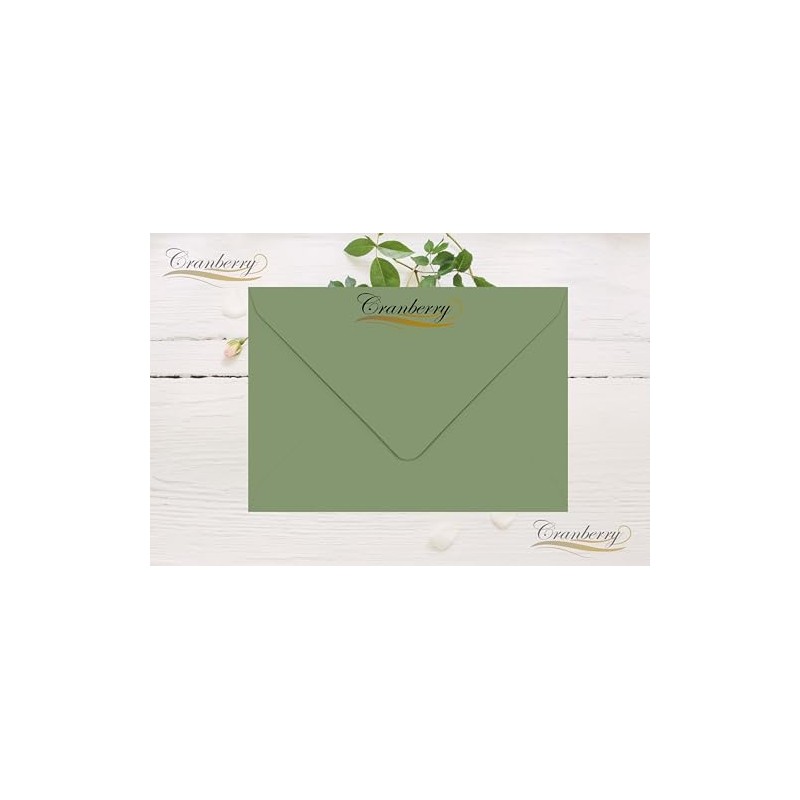C6 / A6 Olive Green Envelopes x 25 Pack 114mm