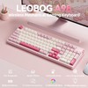 LEOBOG A98 Wireless Mechanical Keyboard, Tri-Mode BT5.0/2.4GHz/USB-C, Creamy Keyboard with