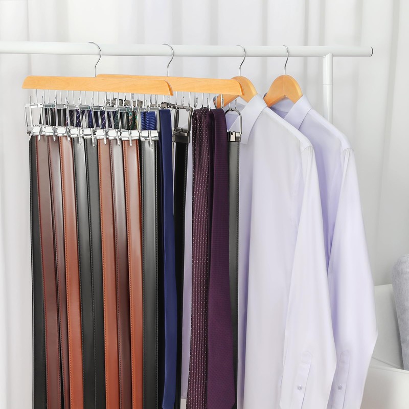 TOPIA HANGER 40 Hooks Belt Tie Hanger Space Saving for