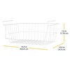 Whitmor White Wire Shelf Basket