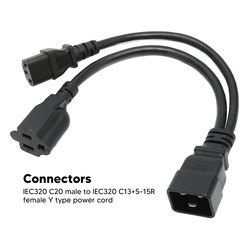IEC320 C20 to IEC320 C13 5 15R Power Cable 1