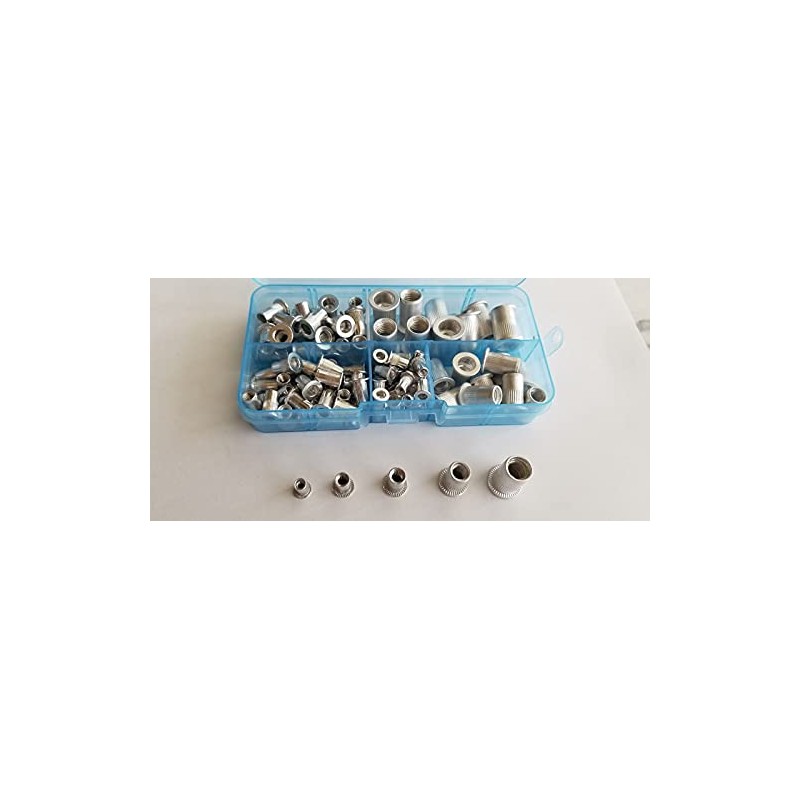 100 Pcs Metric Rivet Nut Insert Rivnut Aluminum Assort Kit