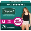 Depend Fresh Protection Adult Diapers, Incontinence & Postpartum Bladder Leak