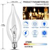 Wuluretoos 12- Pack E12 Candle Light Bulbs,60W Candelabra Light Bulbs,