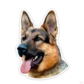 Car Sticker 25 cm German Shepherd Sticker German Shepherd Car Stickers Pet Dog Ripped Sticker Waterproof Reflective Car Sticker Car Bumper Rear Window Decor D2011#