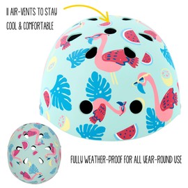 Hornit Kids Bike Helmet | Kids Helmet | Child Bike Helmet | Bike, Skateboard, Skating & Scooter Helmet | BMX Helmet Kids | Toddler Bike Helmet | Multi-sport Helmet | (Small, Flamingo)