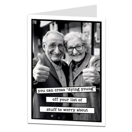 LimaLima Funny Birthday Card For Him Her Men & Women Dying Young Joke 30th 40th 50th 60th