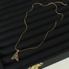 TaYolnFaSo Enamel Letter Necklace for Women 18K Gold Plated Herringbone