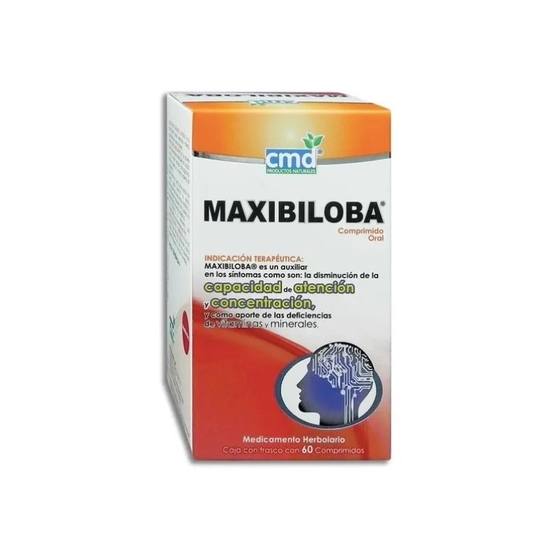 Maxibiloba Incrementa Atencion Y Concentracion Caja C/60 Comprimidos