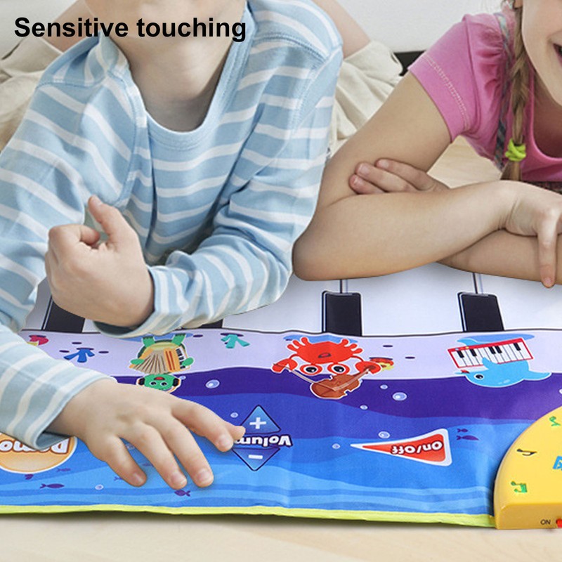 Kids Piano Mat Collapsible Soft Cloth Lighting Musical Dance Floor