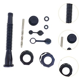 Fenteer Gas Can Spout Replacement Hex Nozzle Kit Flexible Fuel Can Spout Sturdy Extendable Pour Nozzle Gas Tank Nozzle for Workshop, Type B