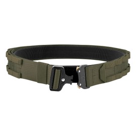 KRYDEX GEAR Tactical Belt with Quick Release 1.75 Inch Tactical Belt with 1.5 Inch Inner Belt Military Heavy Duty Molle Belt Work Belt High Performance Belt for Men (Ranger Green, XL)