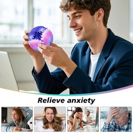 Gear Ball Fidget Toys for Kids Adults 3D Printed Stress Relief Gearsphere for Anxiety Office Desk Christmas Stoking Stuffers Easter Basket Fillers Birthday Gifts (Mystic Orchid,2.5 Inch)