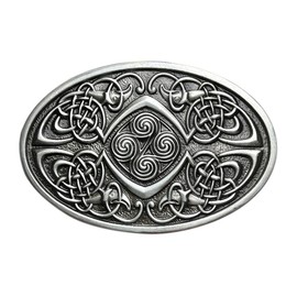 fomissky-sisa Irish Celtic Knot Belt Buckles for Men Women, Keltic Cowgirls Cowboy Belt Buckle Replacement Western Silver