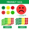 SHUOHONG Pack of 2400 25 mm Smiley Stickers, Smiley Stickers,