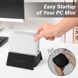 VonnerX Magnetic for Mini PC Case Compatible with Apple 2024 Mac Mini Desktop Computer- Enhanced Heat Dissipation Drop-Proof & Multi-Functional Protection