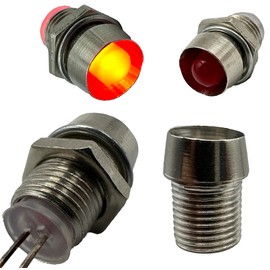 Lumetheus LED Socket 3 mm Metal Silver – Set of 100 – High-Quality Lamp Holder with Thread for LEDs – Versatile Mounting in Display Panels, Lighting & Craft Projects