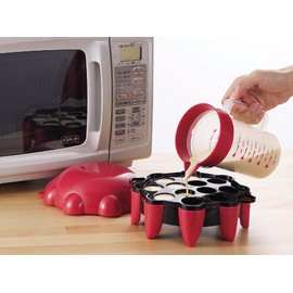 パール金属 レンジdeたこちーんメーカー&粉シェーカー 赤たこ D-495