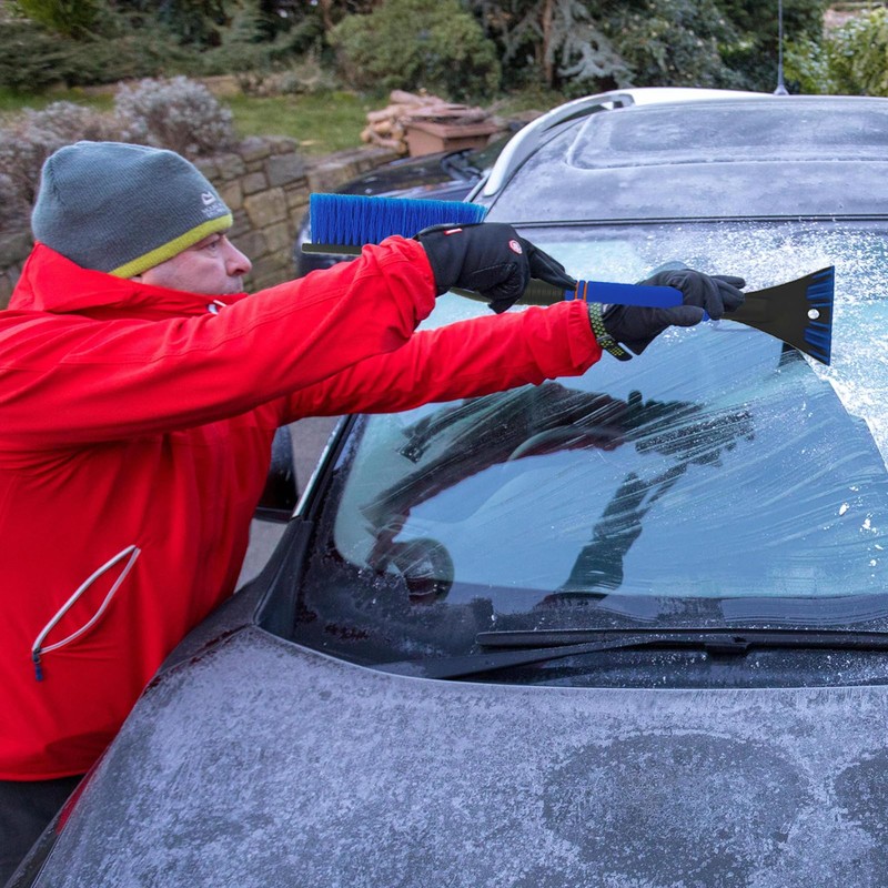 DONGSZQ Ice Scraper Car with Broom 2-in-1 Snow Brush Car,