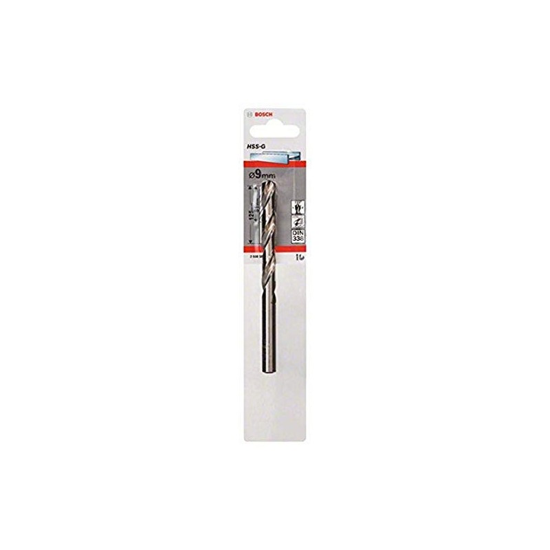 Bosch 2608585934 Din338 HSS-G Metal Drill Bit, 9.0mm x 81mm