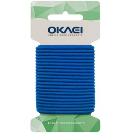 OKAEI Rubber Cord 2 mm x 5 m – High Quality Rubber Cord in Blue, Flexible Elastic Band/Hat Elastic/Round Elastic – Ideal for DIY Projects and Crafts