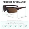 Eyekepper TR90 Polarized Half-Rimless Bifocal Sunglasses Brown Frame +2.5