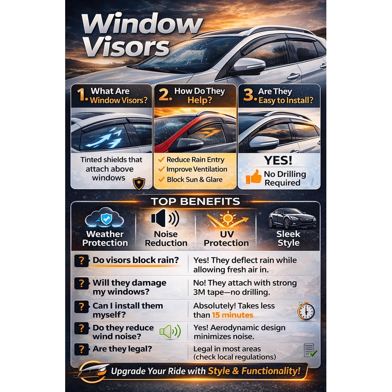 2020-2025 Tape-on Rain Guards for Kia Soul Side Window Deflector
