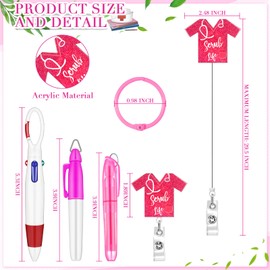 Lincia 90 Pcs Nurse Badge Reels Bulk Retractable Nurse Badge Accessories with Nursing Pens and Markers Set for Nurses Week Doctor Medical Assistant Appreciation Gifts(Lovely)