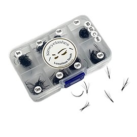 5D Premade fans Wispy lashes 500 Fans 0.07 Mixed Lengths Volume loose Fans C D Curl Handmade Fan eyelash extensions Kimeyelashes promade fan (Curl C - Wispy 5D - 0.07)