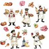SUPERDANT Cartoon Chef Wall Stickers Food Cooking Wall Decals Kitchen