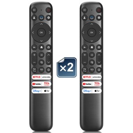 for TCL-Google-TV-Remote-Control Replacement,RC813 Compatible with TCL QM8/QM7/Q7/Q6/Q5/S5/S4/S3 4K UHD HDR LED QLED QD-MiniLED Full-HD Smart TVs (Pack of 2)
