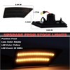 KEEGTBOX Smoked Lens Amber Front Fender Side Marker Lights Compatible
