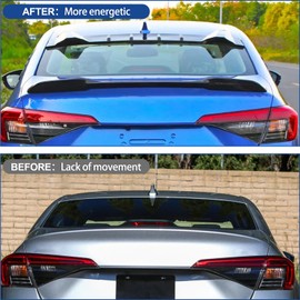BDBO Rear Spoiler for Honda Civic Sedan 2022-2025 Trunk Spoiler Wing Trunk Tail Rear Trunk Lid,Glossy Black Style Performance for Honda Civic Sedan Accessories 2022 2023 2024 2025