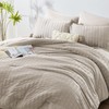 CozyLux Queen Seersucker Comforter Set with Sheets Beige Bed in