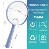 Feosky Handheld Reading Magnifier, 10X Magnifier, 75mm Shatterproof Lens, Adults