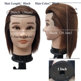 Barber Mannequin Head Male Haircut Training Head Men Human Hair Mannequin Head