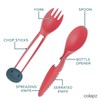 Colapz Red 7-in-1 Travel Cutlery Set - Camping Cutlery Set