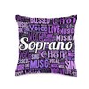Yep I'm a Soprano Soprano Choir Choral Member Throw Pillow,