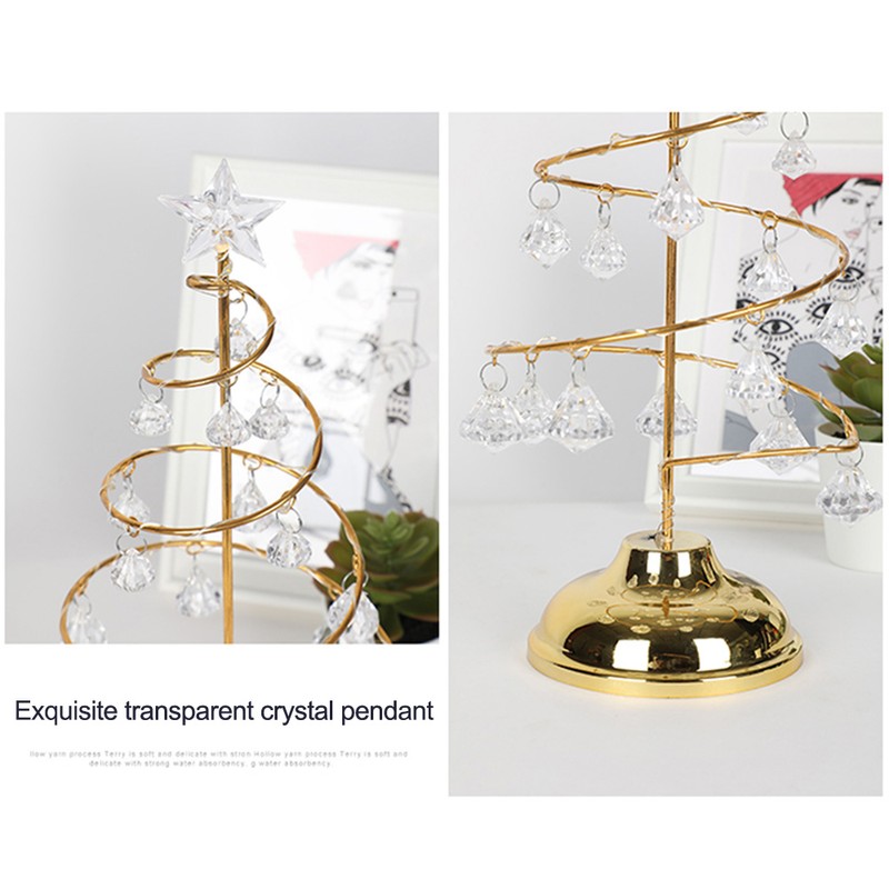 LED Christmas Tree Lamp Battery Powered Spiral Christmas Tree Table
