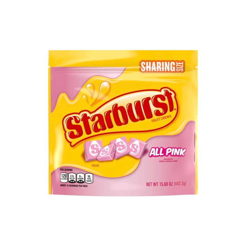 Starburst All Pink Fruit Chews Candy Bag, 15.60 Oz