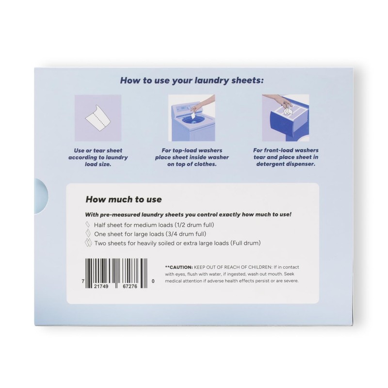 Nature Spin Eco Laundry Detergent Sheets, 30 Sheets (60 Loads),