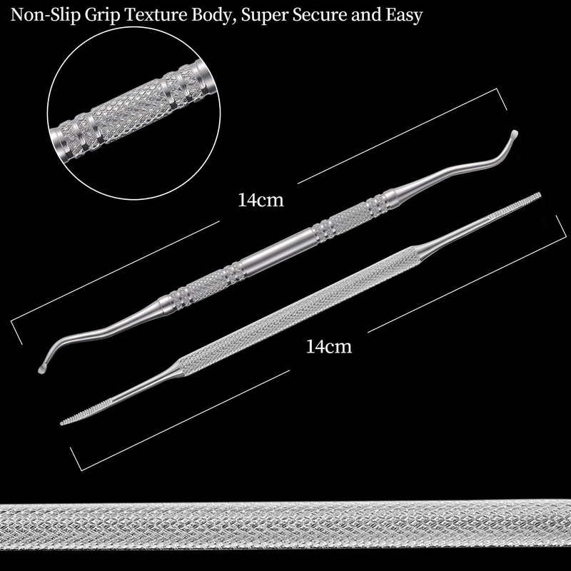 2PCS Ingrown Toenail File and Lifter with Storage Case,YINYIN100% Stainless
