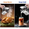 Stainless Steel Double Insulated Gravy Jug with Hinged Lid for