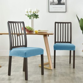 MILARAN Stretch Chair Cover Seats for Seat, Elastic Fitted and Stays in Place Chair Covers Solid Color Simple Washable No Armrest All Season Comfortable Dining Chair Covers for Party Office Office