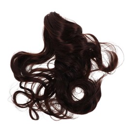 Healvian Deep Brown Curly Claw Clip Ponytail Extension for Women Soft Synthetic Hairpiece with Natural Look Short Wavy Style Suitable for Daily Wear and Special Occasions