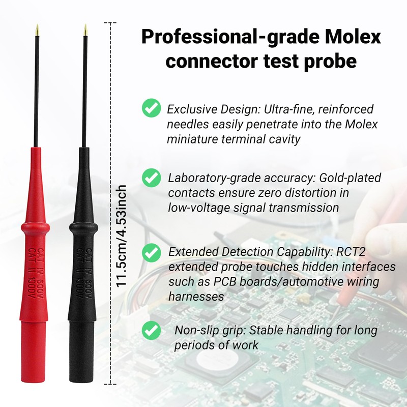 ZIBOO RCT2 Extension Probe Tip Set,Compatible with Fieldpiece RCT2 ADK7