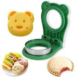 2 cortadores y selladores de sándwiches para niños, sándwiches de desoxidación de bricolaje, moldes portátiles para hacer sándwiches de bolsillo, ideales para lonchera y caja bento - almuerzo para